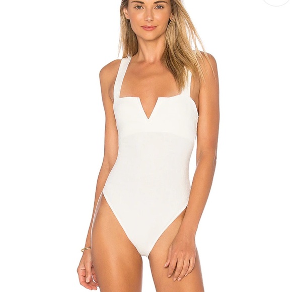 Free People Pippa V-Wire Bodysuit in Ivory Size Small - Picture 2 of 9